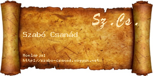 Szabó Csanád névjegykártya